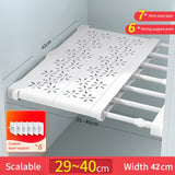 Bobak Adjustable Kitchen Wardrobe Storage Shelves Clothing Closet Organizer Wall Mounted Rack Home Appliance