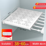 Bobak Adjustable Kitchen Wardrobe Storage Shelves Clothing Closet Organizer Wall Mounted Rack Home Appliance