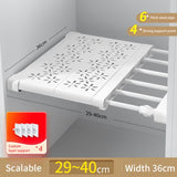 Bobak Adjustable Kitchen Wardrobe Storage Shelves Clothing Closet Organizer Wall Mounted Rack Home Appliance