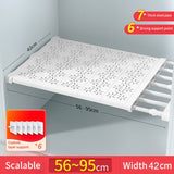 Bobak Adjustable Kitchen Wardrobe Storage Shelves Clothing Closet Organizer Wall Mounted Rack Home Appliance