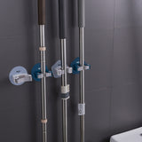 NEW Durable Mop Clip Kitchen Bathroom Storage Rack Mop Clip Waterproof Mop Storage Hanger Free Punch Home Storage Appliances