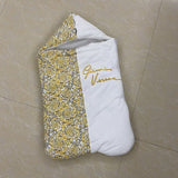 Super Soft and Warm Baby Winter Blanket with Golden Flower Bedding