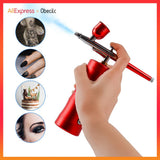 Professional Airbrush Makeup Kit With Compressor Nano Facial Spray Vapour Ion Face Steamer  Facial Deep Cleaning Oxygen Sprayer