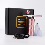 Professional Airbrush Makeup Kit With Compressor Nano Facial Spray Vapour Ion Face Steamer  Facial Deep Cleaning Oxygen Sprayer