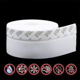 5 Color 1-10M Length Window Door Bottom Self Adhesive Silicone Rubber Seal Weathering Strip Door Sealing Bar Window Sealing Tape