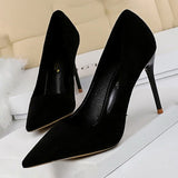 New Women Pumps Suede High Heels Shoes Fashion Office Shoes Stiletto