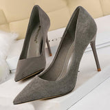 New Women Pumps Suede High Heels Shoes Fashion Office Shoes Stiletto