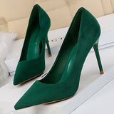 New Women Pumps Suede High Heels Shoes Fashion Office Shoes Stiletto