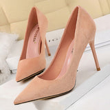 New Women Pumps Suede High Heels Shoes Fashion Office Shoes Stiletto
