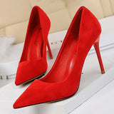 New Women Pumps Suede High Heels Shoes Fashion Office Shoes Stiletto