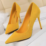 New Women Pumps Suede High Heels Shoes Fashion Office Shoes Stiletto