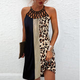 Sexy Dress Women Beach Mini Dress Fashion Dress Women Summer Sleeveless Hollow Elegant Boho Party Dress