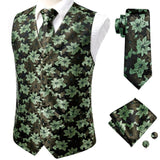 Hi-Tie 20 Color Silk Men Vests and Tie Business Formal Dresses Slim Vest