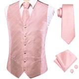 Hi-Tie 20 Color Silk Men Vests and Tie Business Formal Dresses Slim Vest