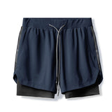 Camo Running Shorts Men 2 In 1 Double-deck Quick Dry GYM Sport Shorts Fitness Jogging Workout Men Short Pants