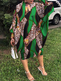 VONDA Women Long Sleeve O Neck Floral Print Dress Casual Party Dress Kaftan Robe Oversized Loose Sundress