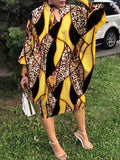 VONDA Women Long Sleeve O Neck Floral Print Dress Casual Party Dress Kaftan Robe Oversized Loose Sundress