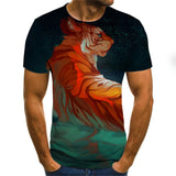 Animal Lion 3D Men T Shirt Summer Streetwear Trendy Round Neck Short Sleeve Men Clothing Tops Tee Oversized Male T Shirt XXS-6XL