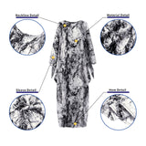 Vintage Printed Long Sleeve Dresses Casual Loose Bohemian Vestidos Long Maxi Robe Summer Femme Sundress