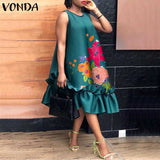 Women Elegant Midi Dress Summer Party Long Dresses