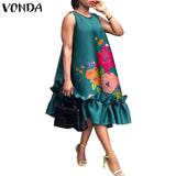 Women Elegant Midi Dress Summer Party Long Dresses