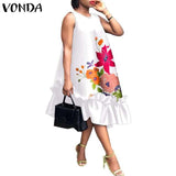 Women Elegant Midi Dress Summer Party Long Dresses