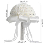 Handmade Bridal Artificial Foam Roses Flower Bride Bouquet Wedding Party Decor
