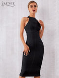 Adyce New Summer White Women Bodycon Bandage Dress Elegant Tank Sexy Sleeveless Club Celebrity Evening Runway Party Dresses