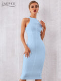 Adyce New Summer White Women Bodycon Bandage Dress Elegant Tank Sexy Sleeveless Club Celebrity Evening Runway Party Dresses