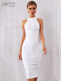 Adyce New Summer White Women Bodycon Bandage Dress Elegant Tank Sexy Sleeveless Club Celebrity Evening Runway Party Dresses