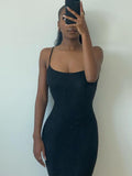 BOOFEENAA Strap Backless Long Maxi Dresses Party Club Vacation Outfits for Women Sexy Casual Summer Dress Wholesale C85CZ24