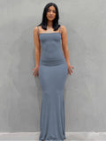 BOOFEENAA Strap Backless Long Maxi Dresses Party Club Vacation Outfits for Women Sexy Casual Summer Dress Wholesale C85CZ24