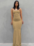 BOOFEENAA Strap Backless Long Maxi Dresses Party Club Vacation Outfits for Women Sexy Casual Summer Dress Wholesale C85CZ24