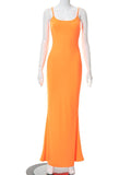 BOOFEENAA Strap Backless Long Maxi Dresses Party Club Vacation Outfits for Women Sexy Casual Summer Dress Wholesale C85CZ24