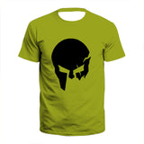 Model Graphic Spartan Print 3D Casual Male Shirt Around The Neck Oversized Short