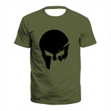 Model Graphic Spartan Print 3D Casual Male Shirt Around The Neck Oversized Short