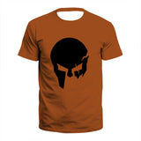 Model Graphic Spartan Print 3D Casual Male Shirt Around The Neck Oversized Short