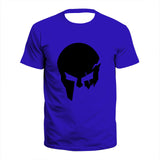 Model Graphic Spartan Print 3D Casual Male Shirt Around The Neck Oversized Short