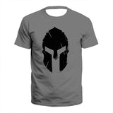 Model Graphic Spartan Print 3D Casual Male Shirt Around The Neck Oversized Short