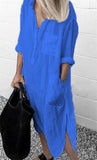 Dress White Casual Female Long Shirt Dresses