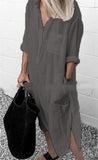 Dress White Casual Female Long Shirt Dresses