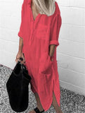 Dress White Casual Female Long Shirt Dresses