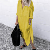 Dress White Casual Female Long Shirt Dresses