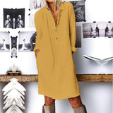 Dress White Casual Female Long Shirt Dresses