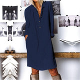 Dress White Casual Female Long Shirt Dresses