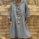 Dress White Casual Female Long Shirt Dresses