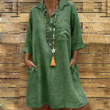 Dress White Casual Female Long Shirt Dresses