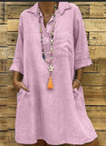 Dress White Casual Female Long Shirt Dresses
