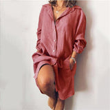 Dress White Casual Female Long Shirt Dresses