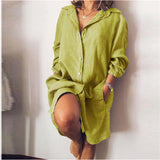 Dress White Casual Female Long Shirt Dresses
